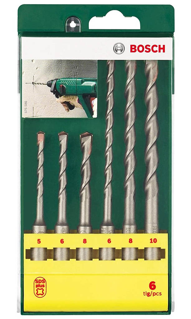 BOSCH 6-dielna sada vrtákov do kladív SDS-plus 2607019447
