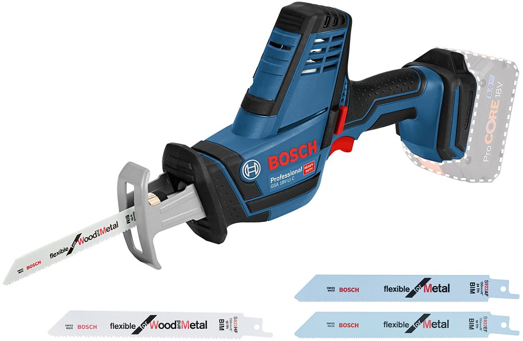 BOSCH GSA 18 V-LI C Akumulátorová píla chvostovka 06016A5004