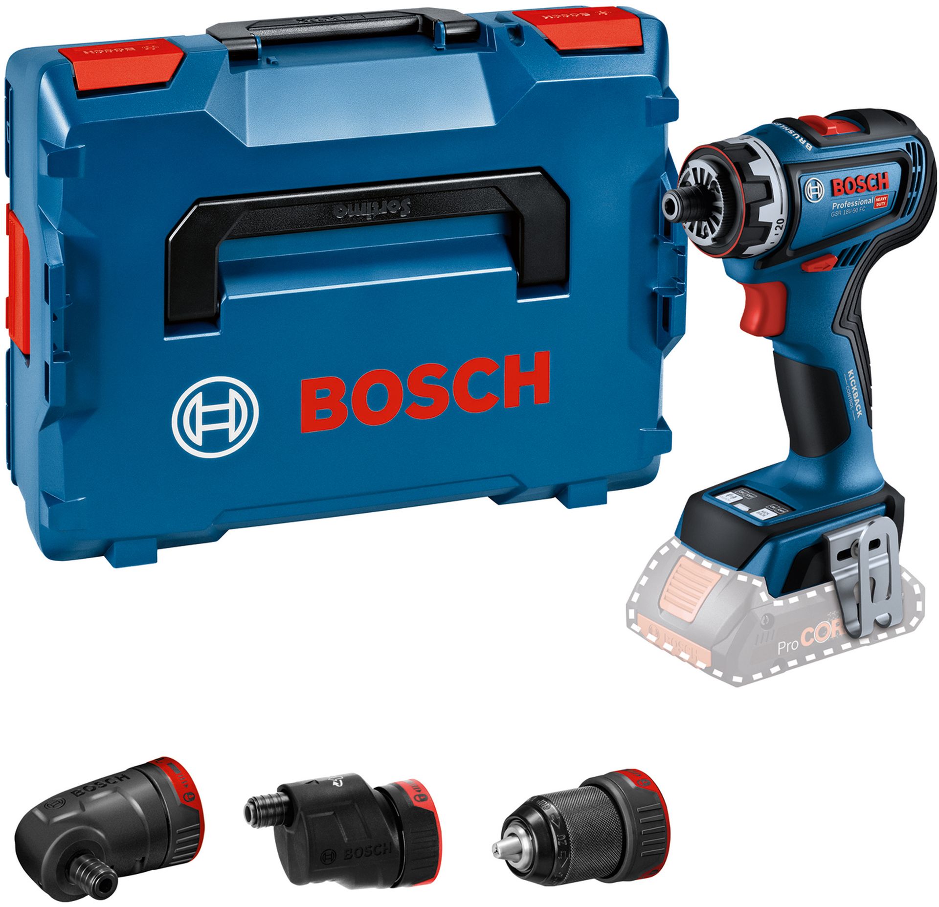 BOSCH GSR 18V-90 FC PROFESSIONAL Vŕtací skrutkovač, L-BOXX 136 06019K6203