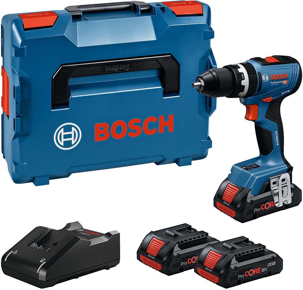BOSCH GSB 18V-65 PROFESSIONAL 3x 4.0Ah, L-BOXX 136 06019N3308