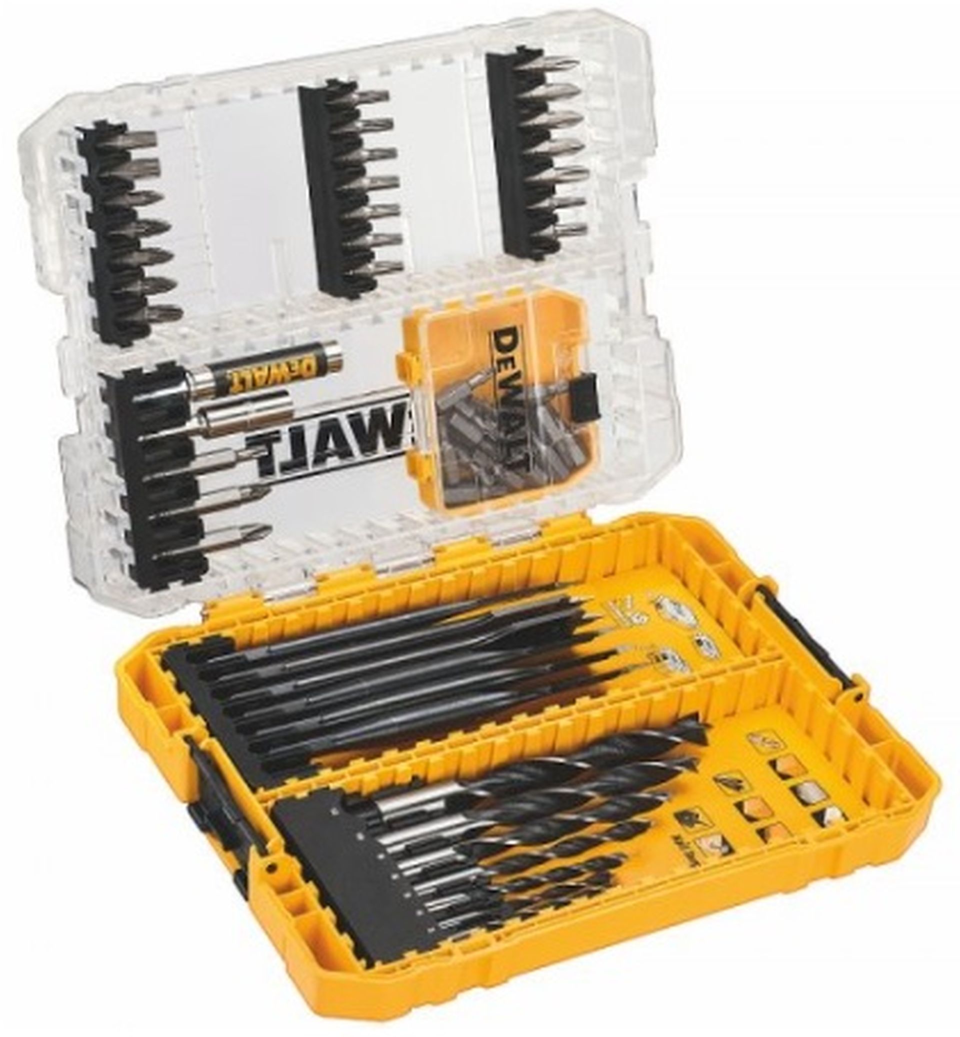 DeWALT DT70758 57-dielna sada bitov a vrtákov do dreva