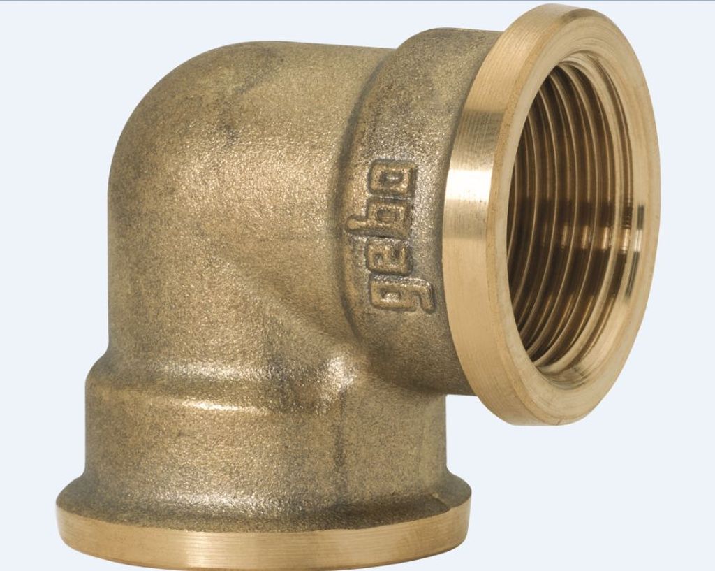 GEBO koleno 90 ° 3/8 &quot;F x F mosadz 90-3BR