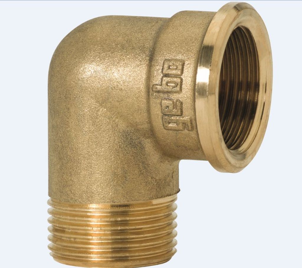 GEBO koleno 90 ° 1 1/2 &quot;M x F mosadz 92-8BR
