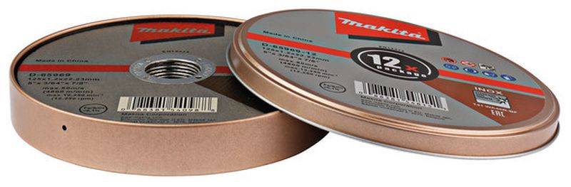 Makita D-65969-12 rezný kotúč 125x1,0x22mm nerez balenie 12 ks