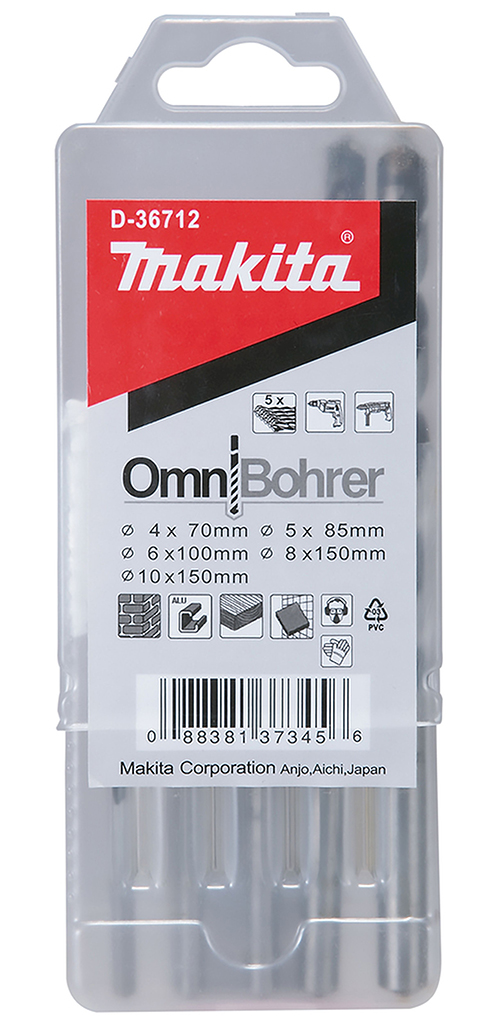 Makita D-36712 sada vrtákov OmniBohrer 4x35/70, 5x43/85, 6x58/100, 8x97/15