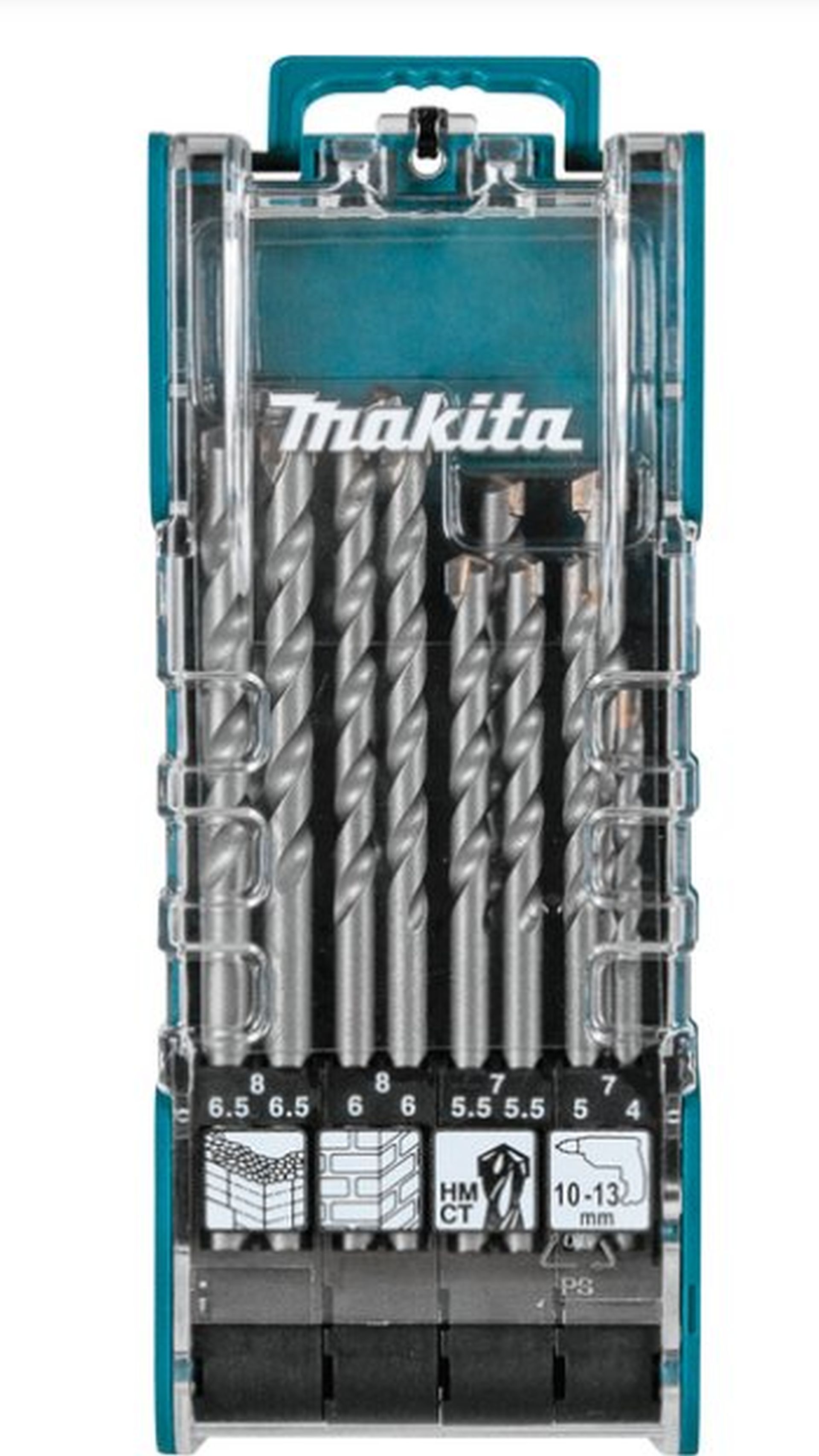 Makita D-73483 Sada vrtákov do betónu s valcovou stopkou 12Ks (4/5,5/5/6/6,5/7/8mm)