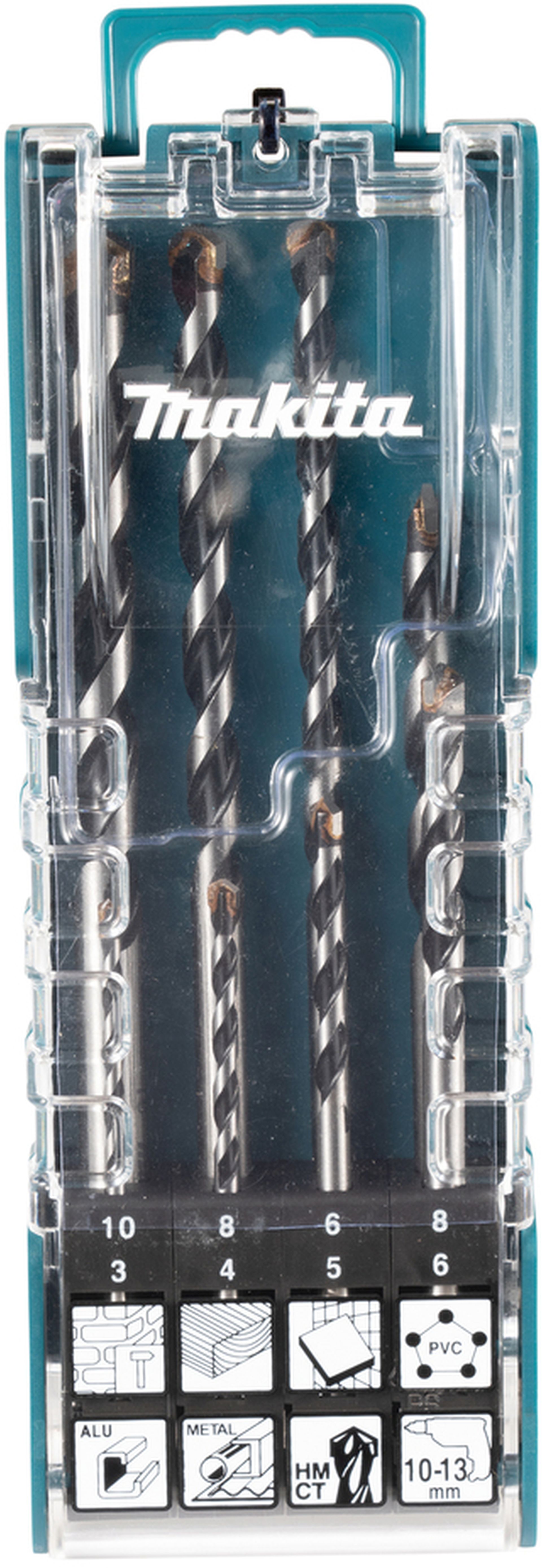 Makita E-15855 sada vrtákov TCT s valcovou stopkou Multimateriál 8ks
