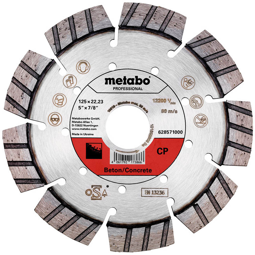 Metabo Diamantový rezný kotúč 125x22,23mm &quot;CP&quot; Betón &quot;Profesionál&quot; 628571000