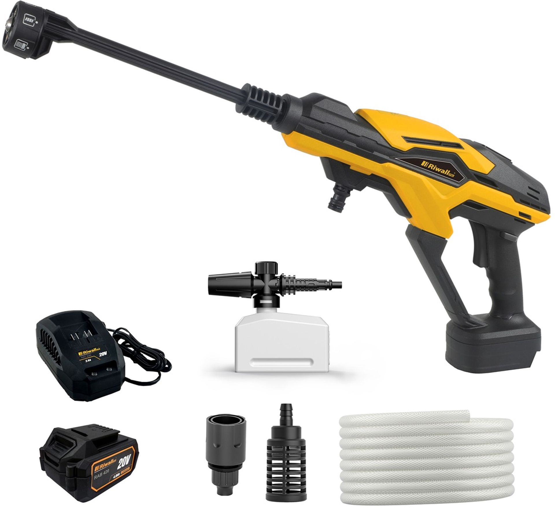 Riwall PRO RAPW 3520i SET aku tlaková umývačka + batéria + nabíjačka AP25E2501019B