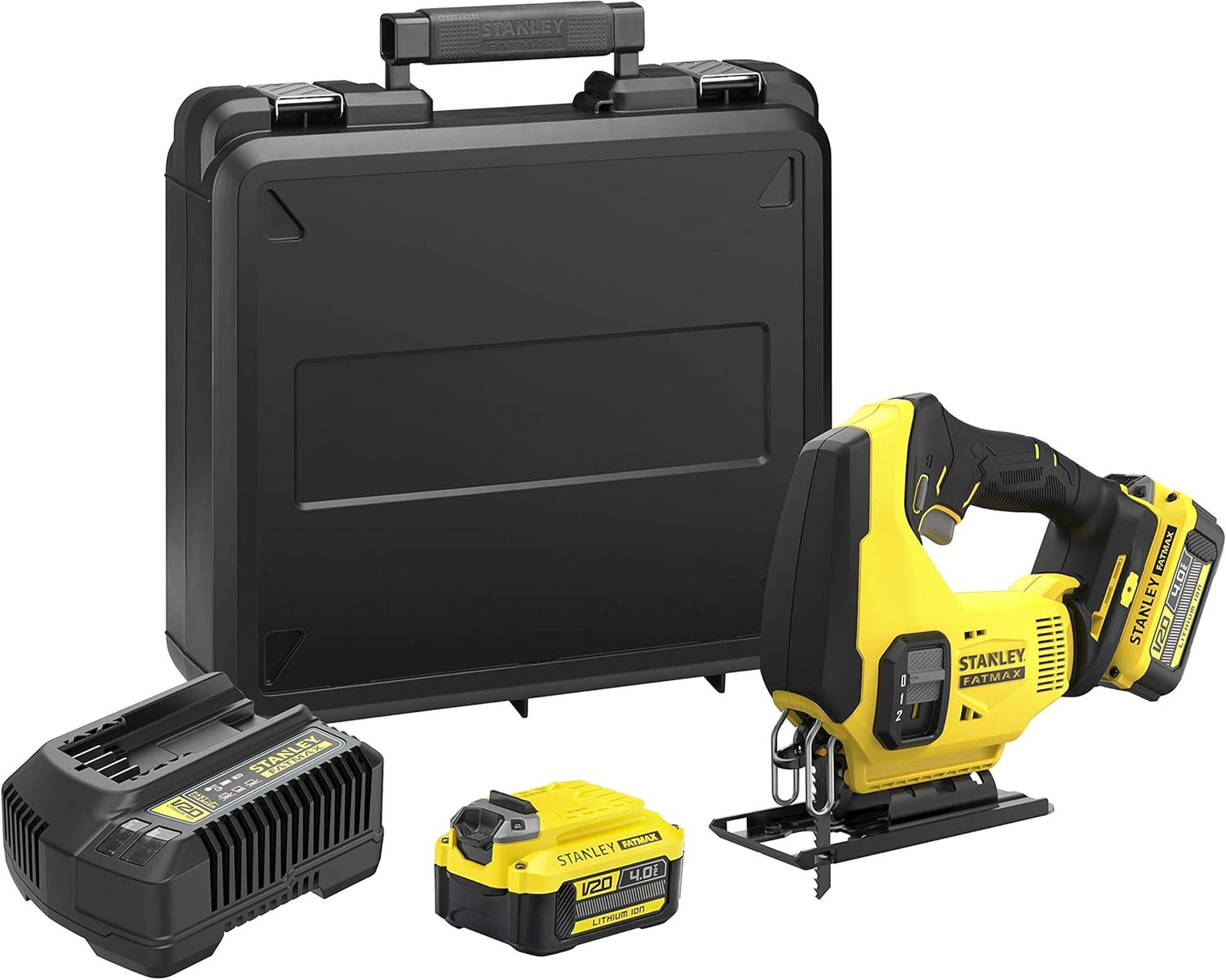 Stanley SFMCS600M2K FatMax V20 Aku priamočiara píla (18V/2x4,0Ah), kufor
