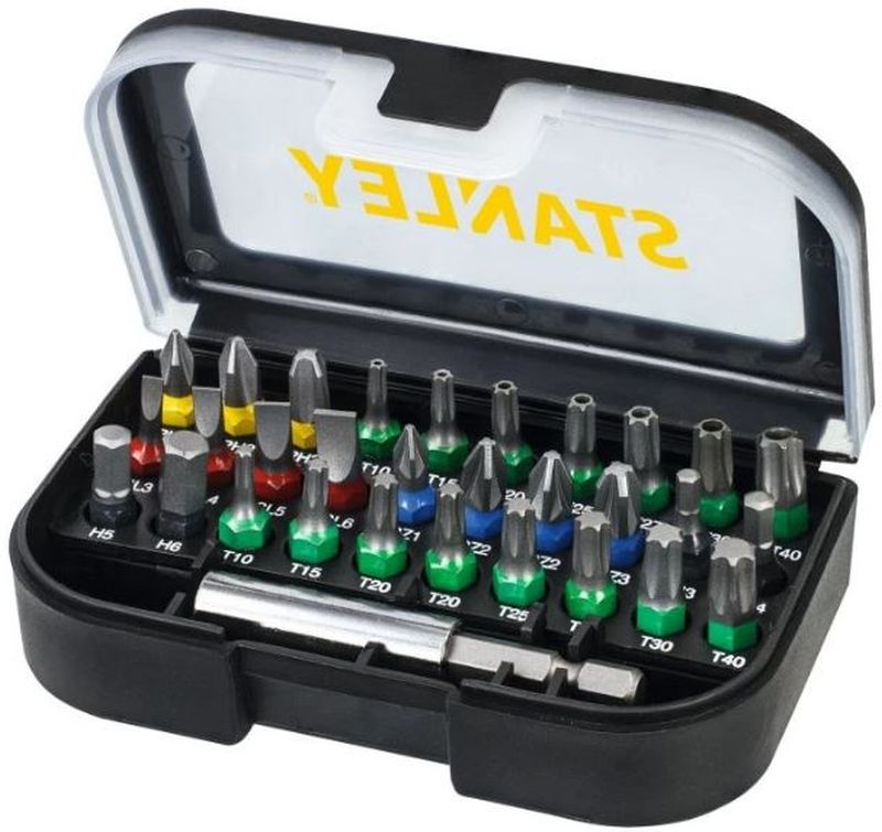 Stanley STA60490 31dielna zmiešaná sada bitov (ploché, PH, PZ, HEX, Torx, Torx s otvorom)